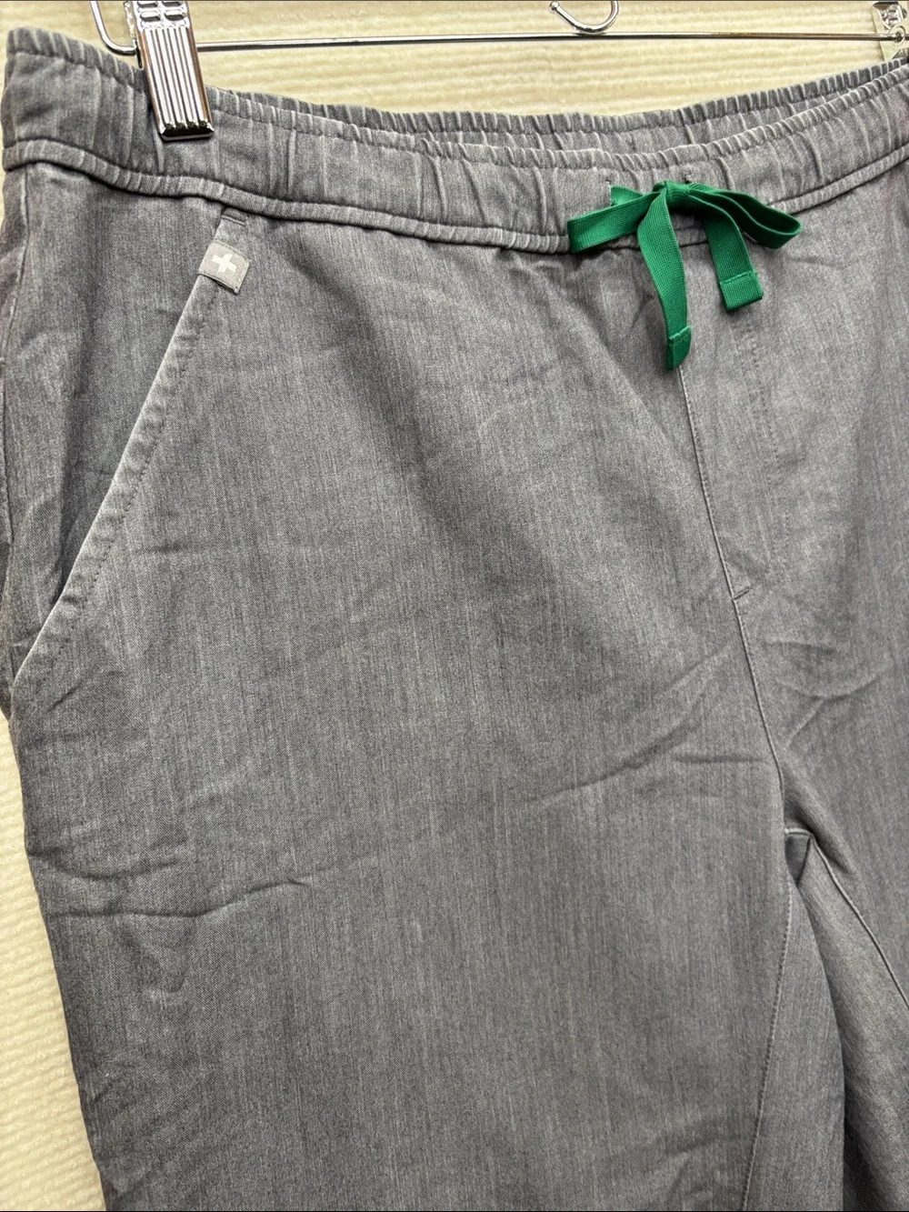 Figs Grey Men's Jogger Pants with Drawstring large scrub